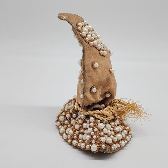 Mark Roberts Ornament Beaded & Metal Tinsel Wizard Hat Christmas Decor - Picture 4 of 8